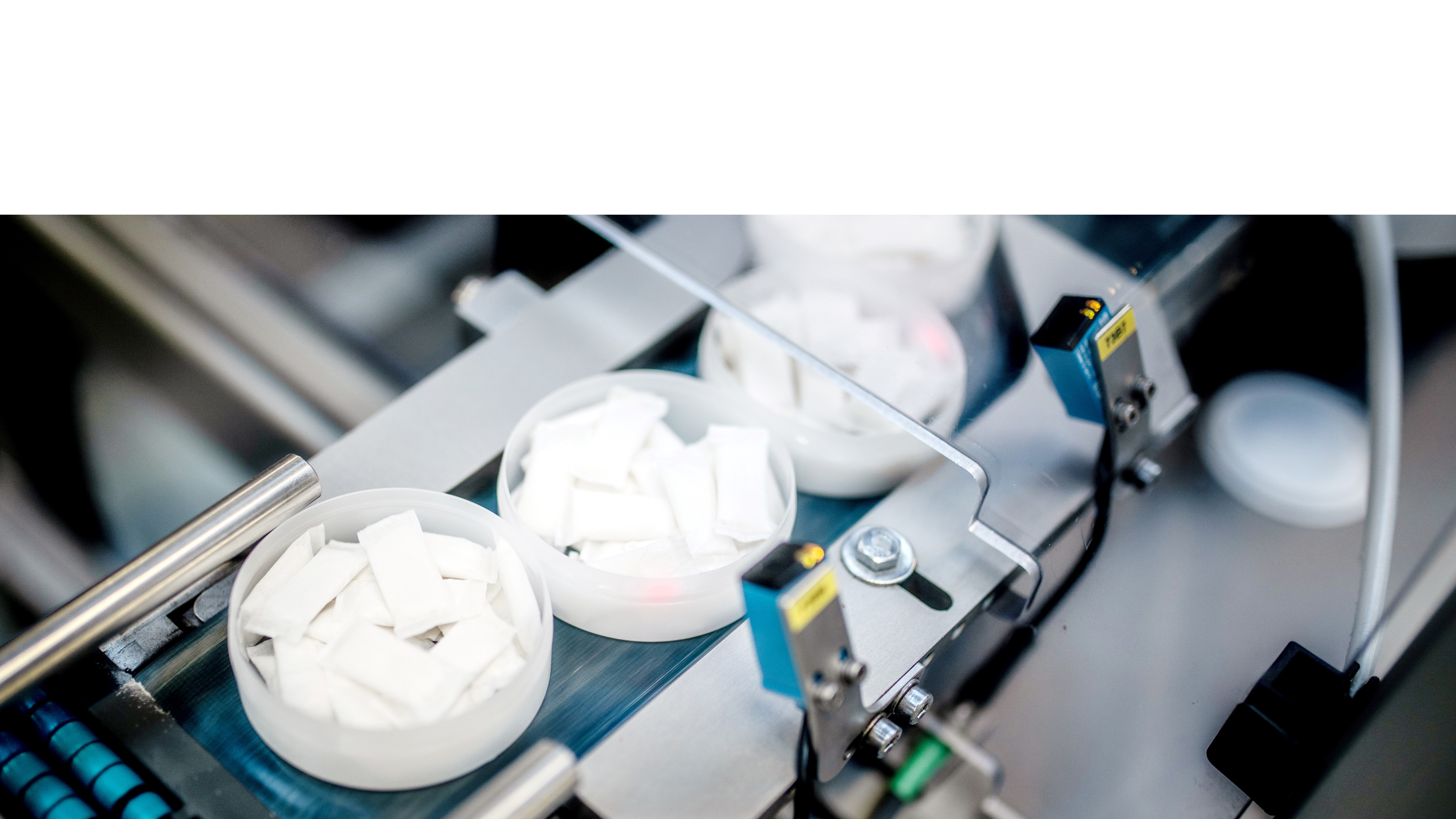 image from factory - production of nicotine pouches